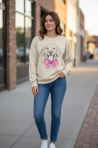 Super cute Dog with bow graphic Sweatshirt