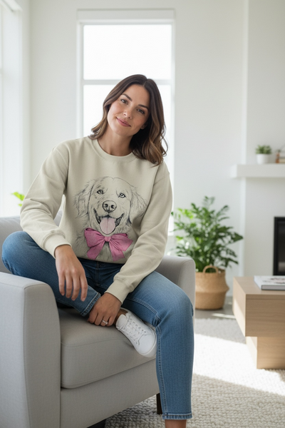 Super cute Dog with bow graphic Sweatshirt
