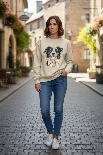 Super cute Dog with bow graphic Sweatshirt