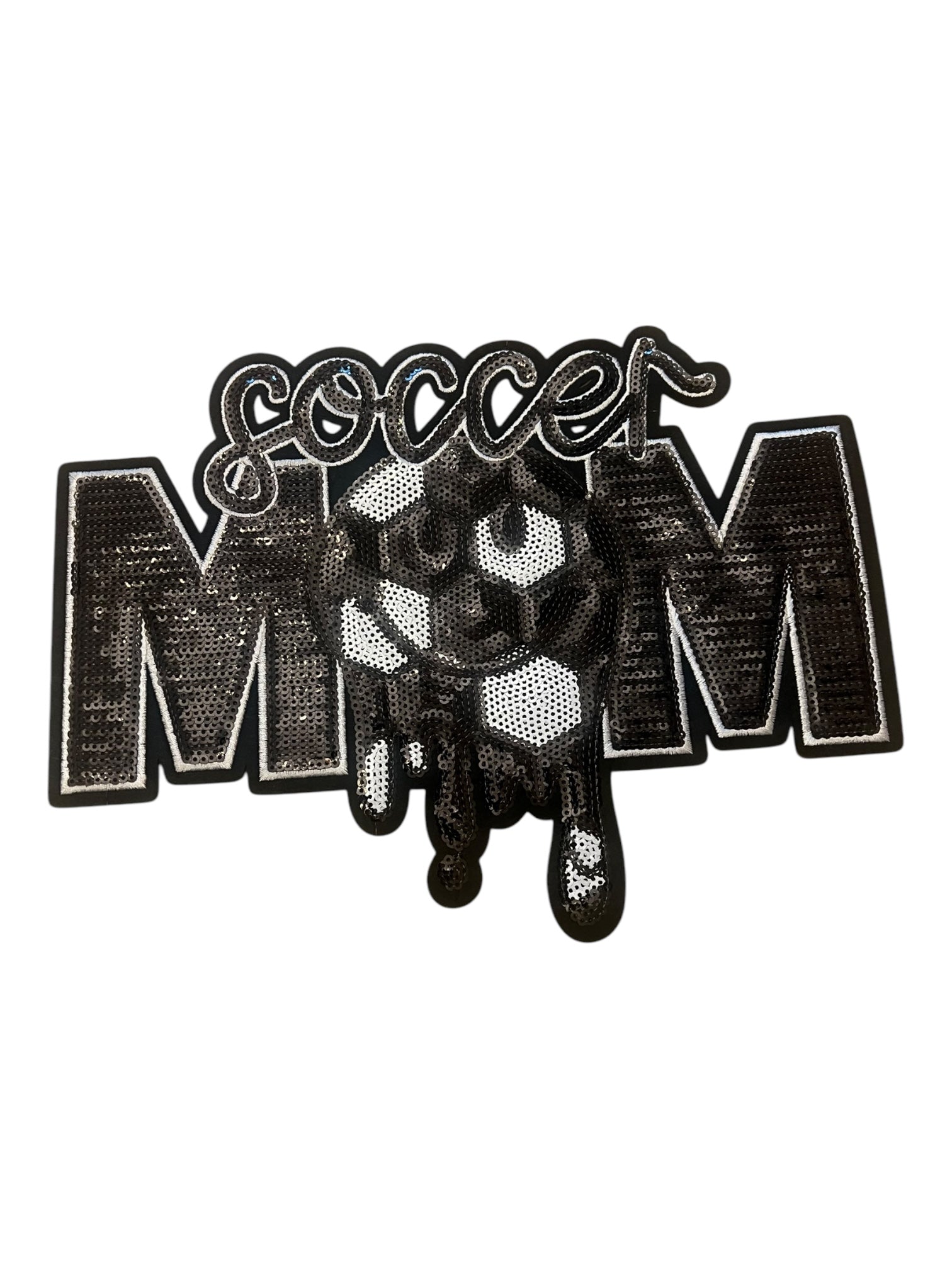 Soccer Mom large Iron on patch