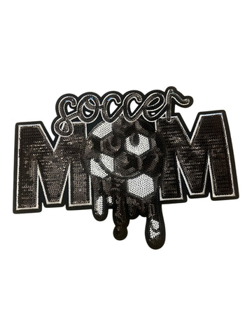 Soccer Mom large Iron on patch