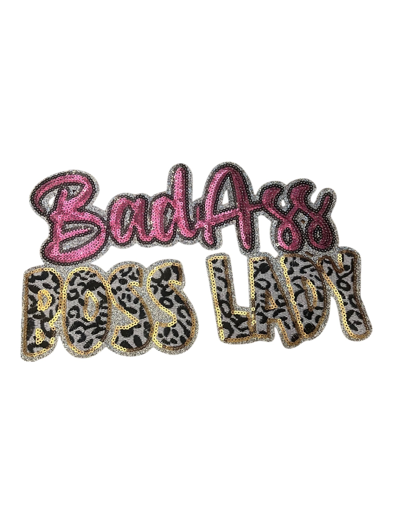 Bad Ass Boss Lady large Iron on patch
