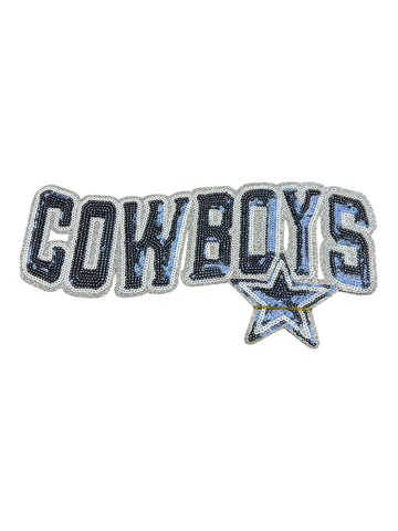 Cowboys Sequin  large Iron on patch