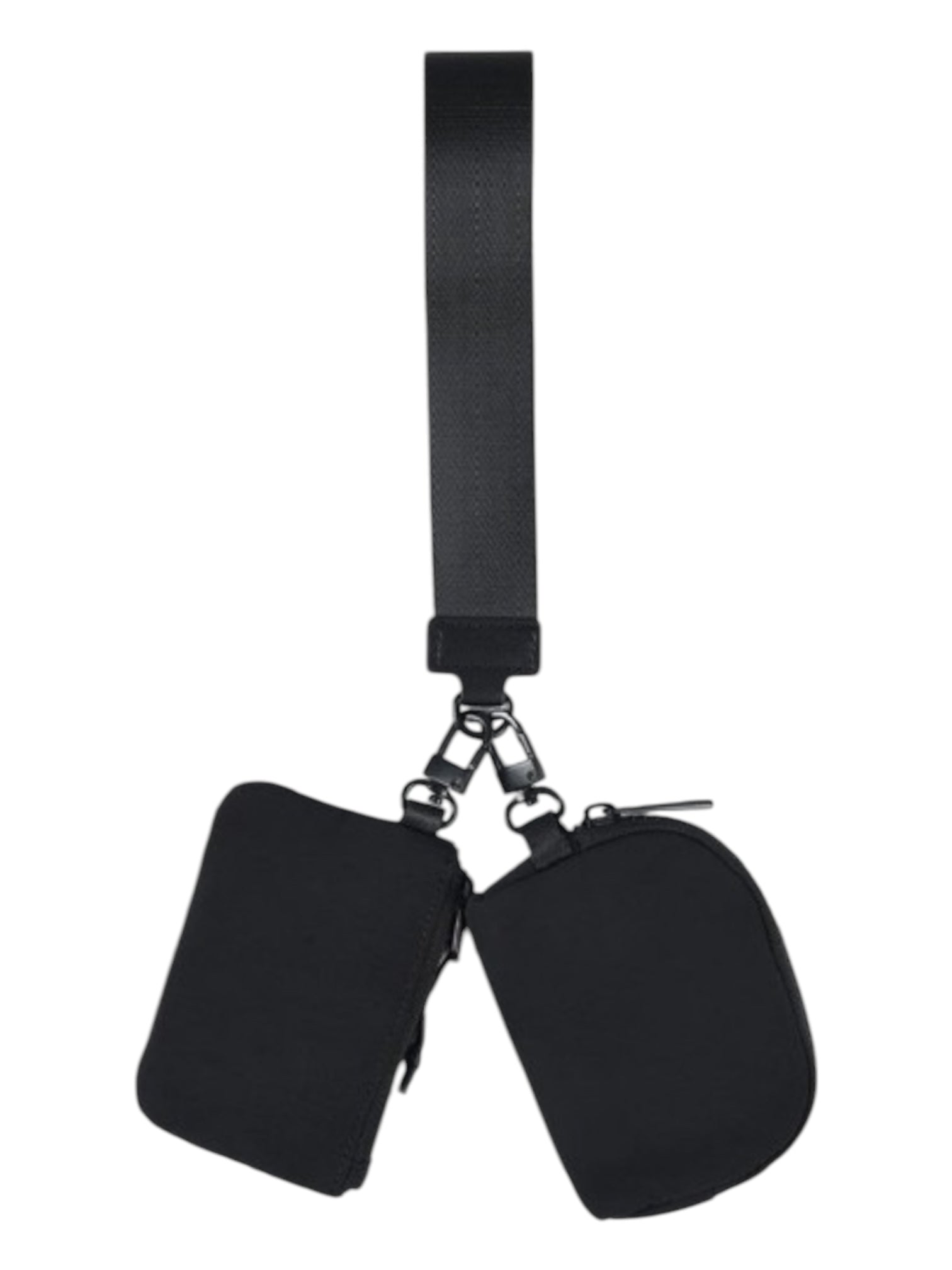 Wrist strap w/2 pouches black