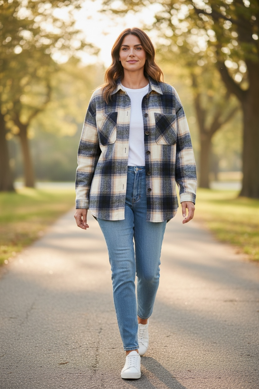 Plus Size Multi color shacket