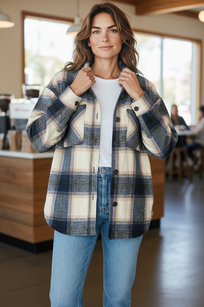 Plus Size Multi color shacket