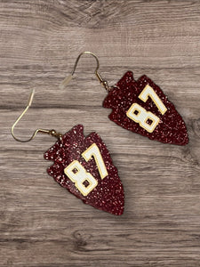 Game day  #87 football earrings