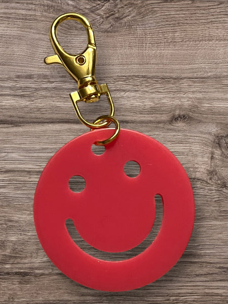 Smiley keychain or backpack chatm