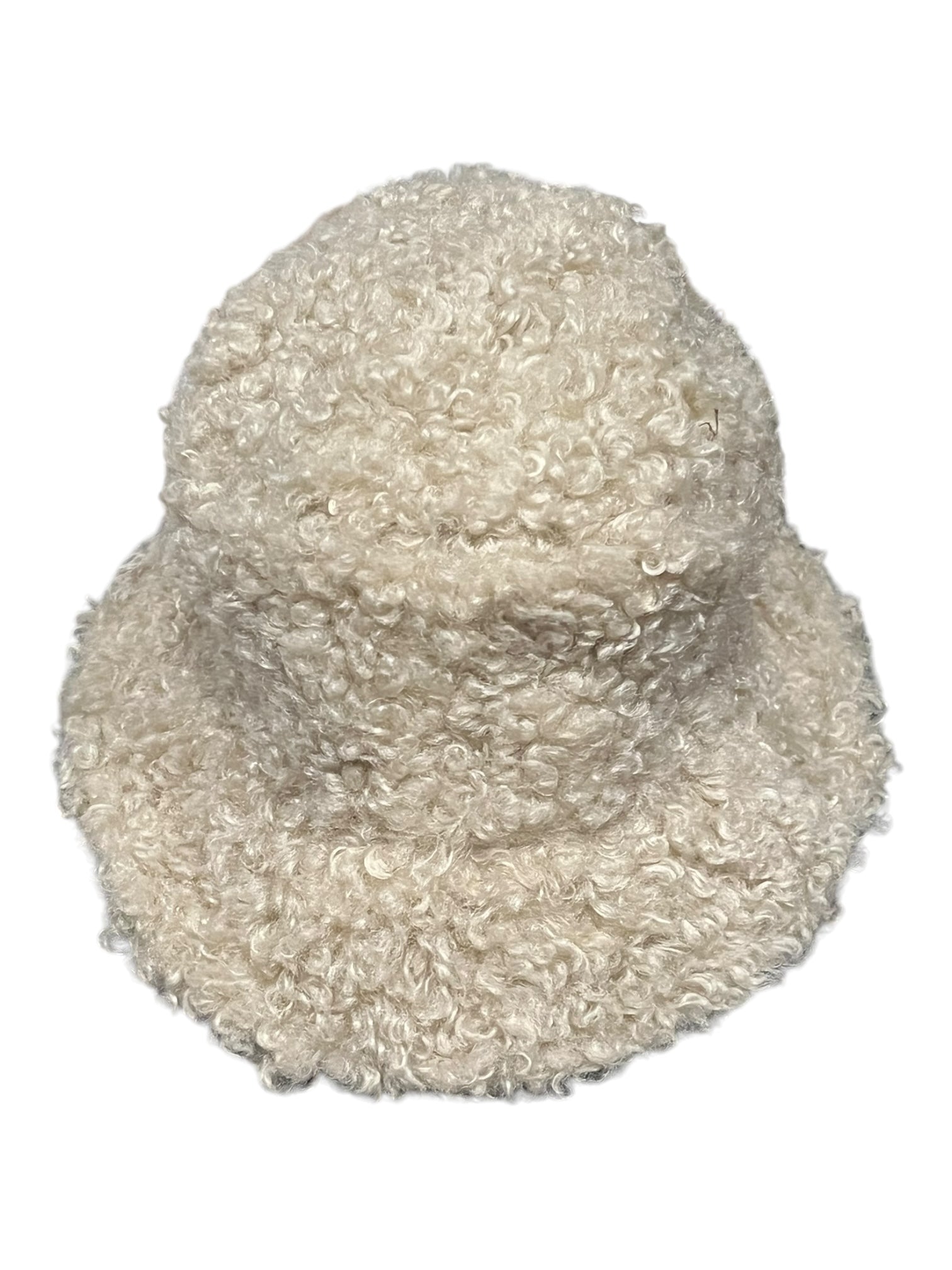 Beige  Fuzzy Sherpa Bucket Hat