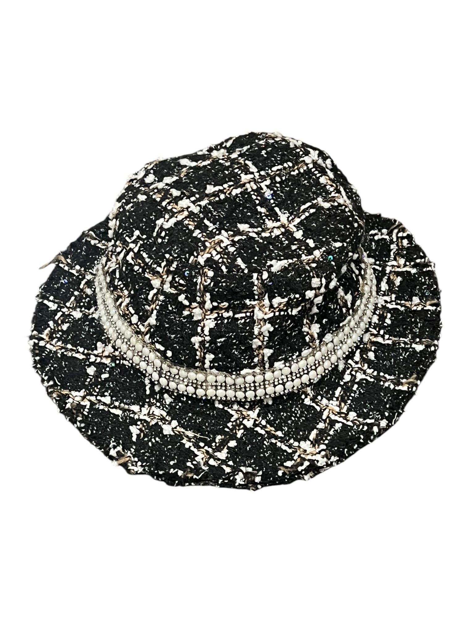 Black plaid sparkle Multi color bucket Hat