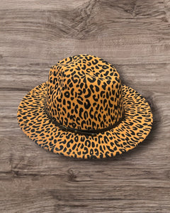 Leopard print felt Hat