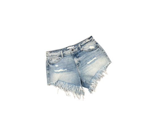 Distressed Raw edge Denim Shorts