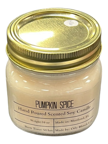 Pumpkin spice candle