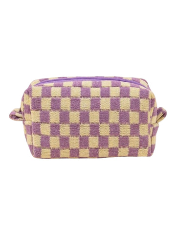 Checkered Cosmetic bag