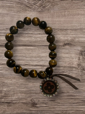 Tiger Eye bracelet with charm