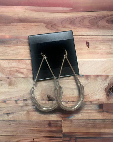 Gold tone drop earrings