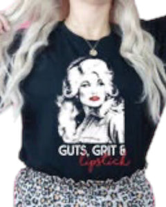 Graphic Tee guts grit lipstick