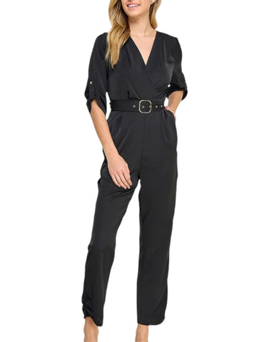 Jumpsuit with waist belt