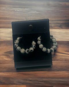 Dalmatian bead hoops