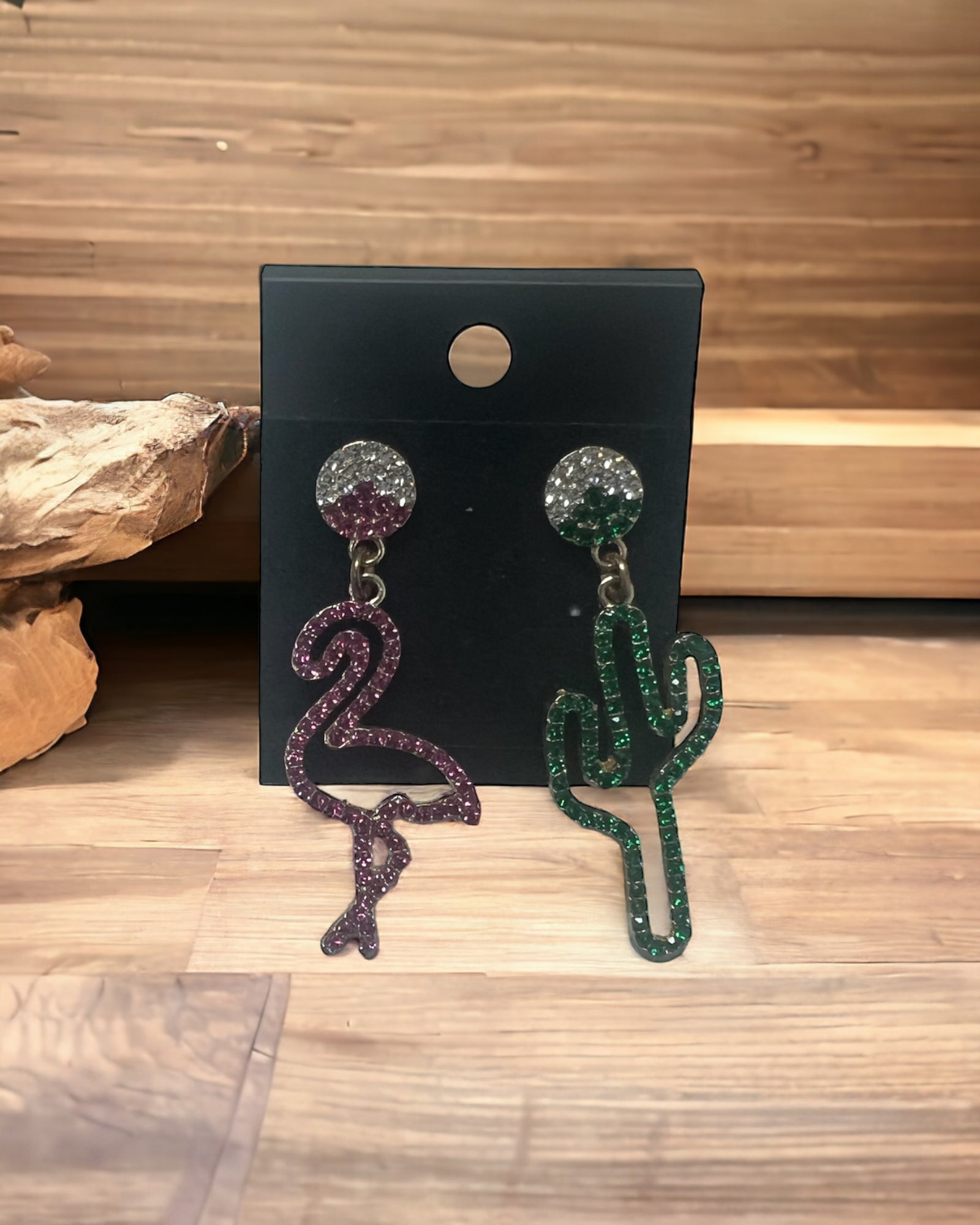 Cactus / Flamingo earrings