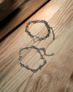 Barbed wire bracelet set