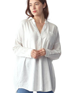 Oversized Popover Linen Shirt