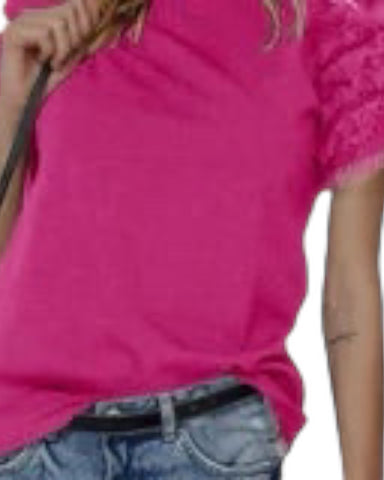 Pink puff top