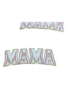 Mama Baseball iron on Patch