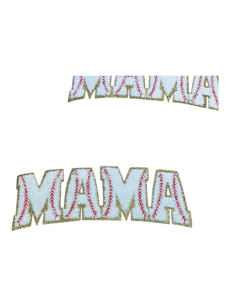 Mama Baseball iron on Patch