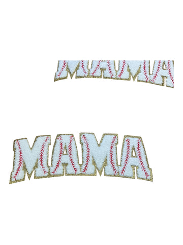 Mama Baseball iron on Patch