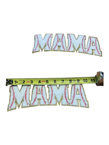 Mama Baseball iron on Patch