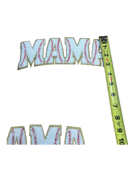 Mama Baseball iron on Patch