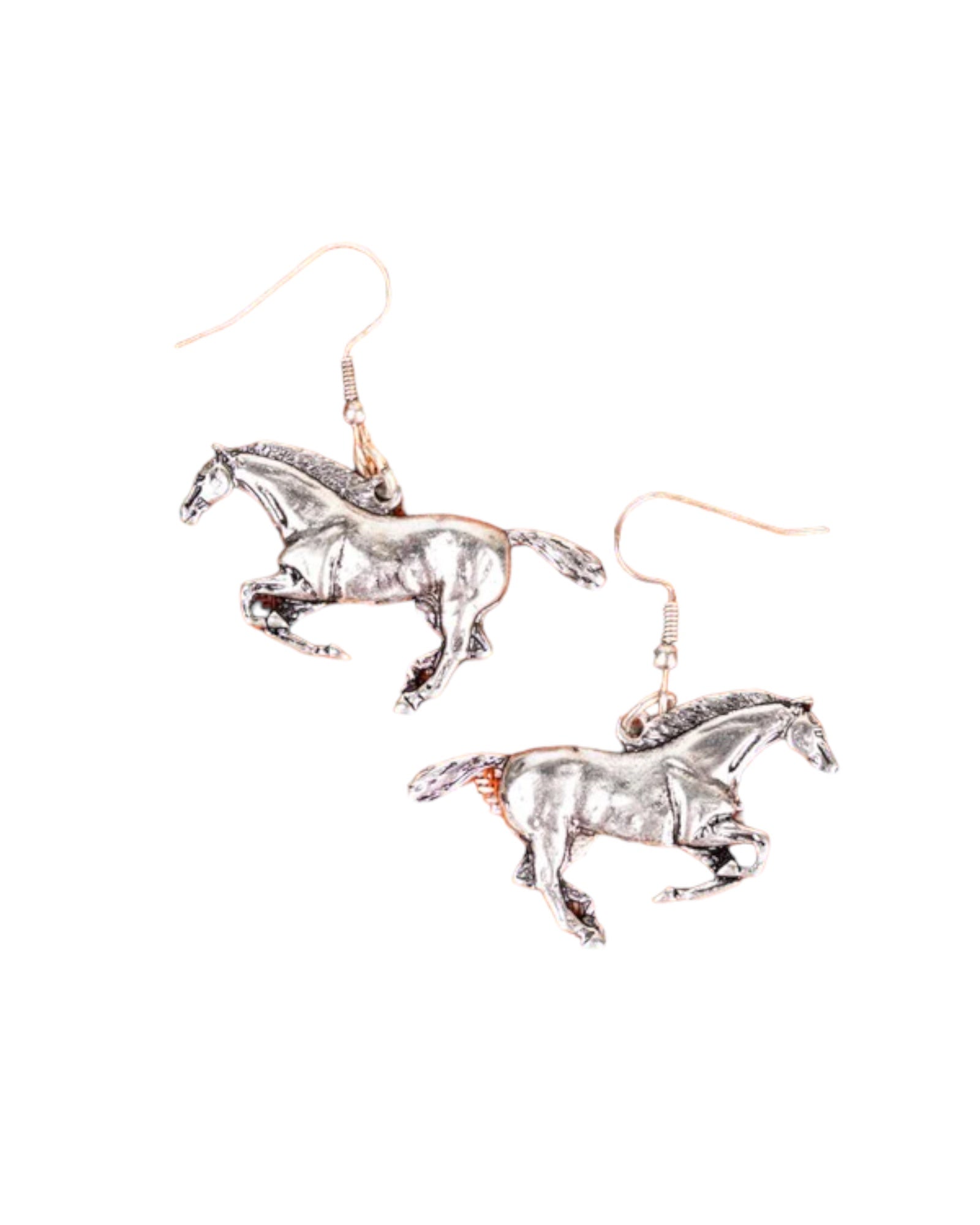 TIPI SILVERTONE GALLOPING HORSE EARRINGS