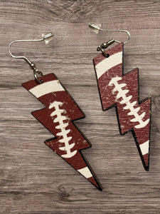 Game Day lighting football Earrings