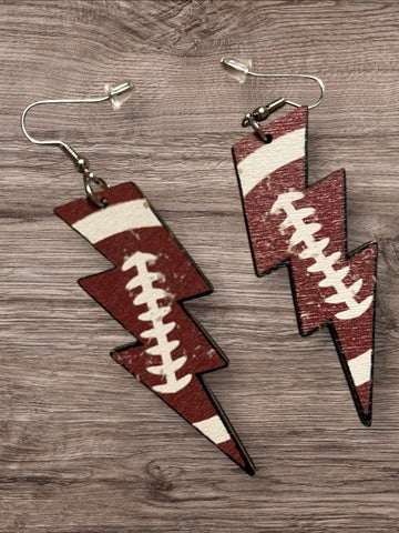 Game Day lighting football Earrings