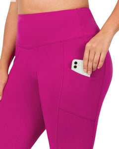 Plus Size Wide Waistband phone pockets Legging