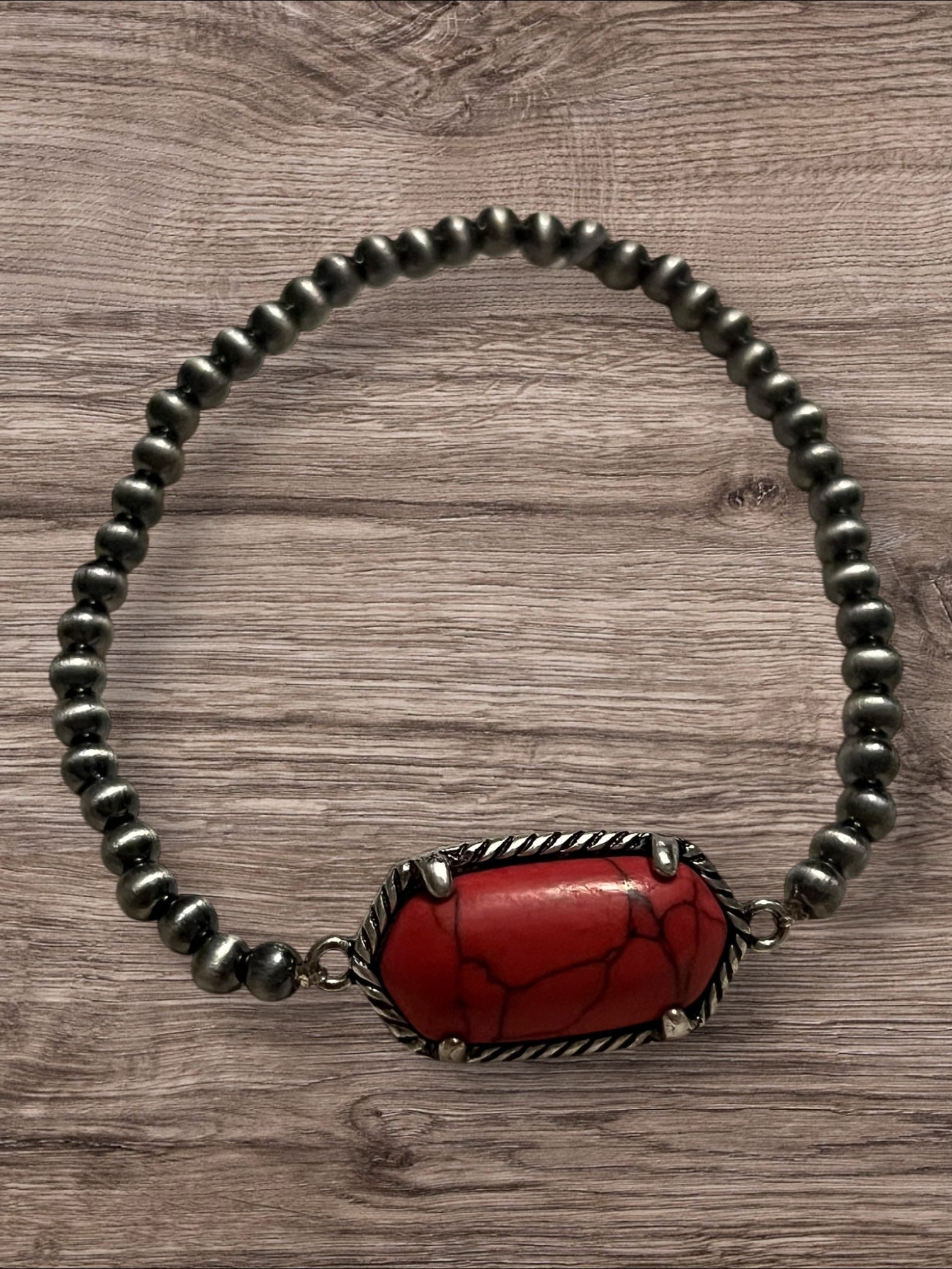 Fashion Navajo pearl w/oranr stone