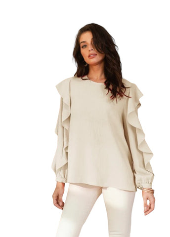 Woven long sleeve Flowy blouse