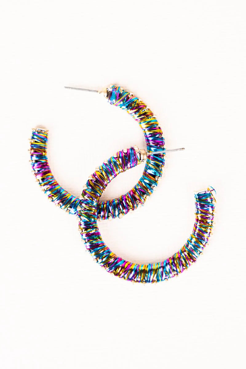 THE CONTESSA MULTI-COLOR HOOP EARRINGS