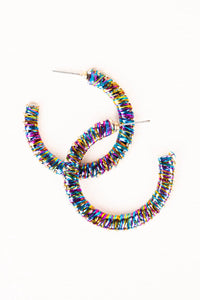 THE CONTESSA MULTI-COLOR HOOP EARRINGS