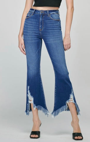 High Rise Crop flare Jean