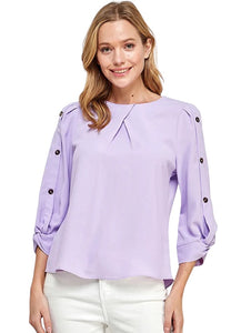 3/4 Twist knotted sleeve top