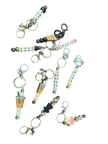 Beaded silicone mama  Keychain