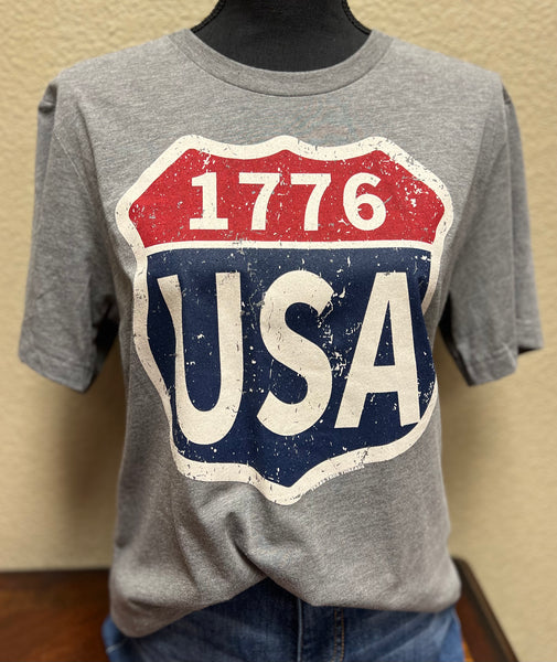 Unisex Graphic Tee- 1776 USA