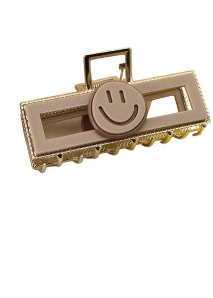 Rectangle Smiley Hair Claw Clip