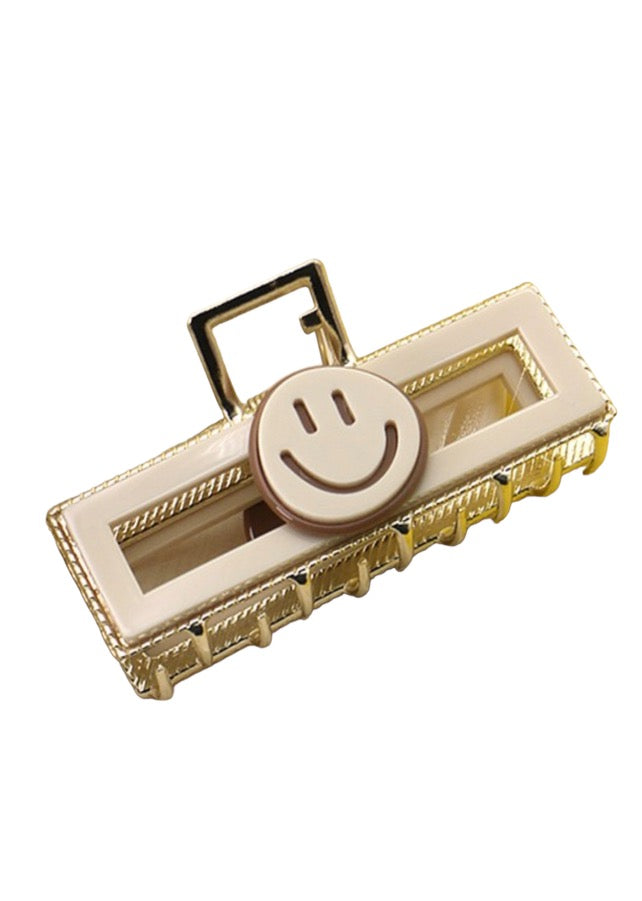 Rectangle Smiley Hair Claw Clip