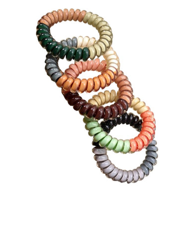 Mutli Color Telephone Cord Hair Ties