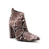 BROWN BEIGE SNAKE PU BOOTIE