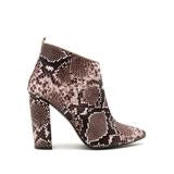 BROWN BEIGE SNAKE PU BOOTIE