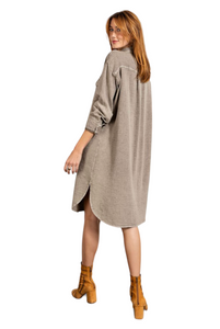 Mineral Washed Gauze Shirt Dress